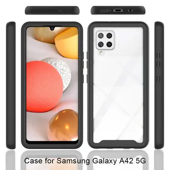 Para Samsung Galaxy A42 5G Caso de Lujo Armadura a prueba de Golpes de la caja del Teléfono Para Samsung A42 5G UN 42 5G Transparente de Protección de la Cubierta Posterior
