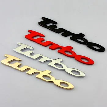 Handwritting TURBO Recarga Automática de Metal Cromado Coche Reposición Estilo Emblema de la Insignia de Exteriores en 3D de la etiqueta Engomada para Mitsubishi Impreza