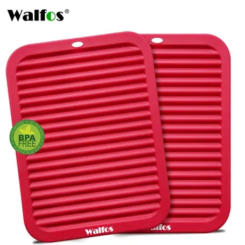 WALFOS Multi-Propósito Versátil Salvamanteles Tapete de Silicona Flexible, Almohadilla Caliente Bandejas de Silicona Resistente al Calor Para el agua Caliente Ollas y Sartenes