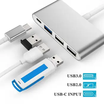 USB 3.0 UAB Tipo C 4 Puertos HUB Adaptador DP USB 2.0 Multipuerto USB Divisor de 5 gbps, Super Velocidad de Transferencia de Datos Concentrador Para el ordenador Portátil Macbook