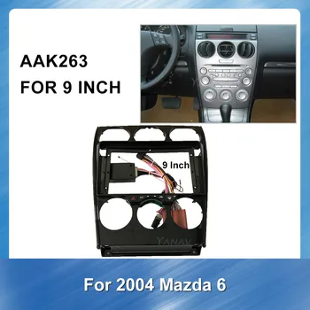 2 din Car dvd de Audio de la Fascia marco del panel Para Mazda 6 2004 Radio de coche dvd Panel En el tablero Fascias Guión de Instalar el kit de montaje del reborde del Marco