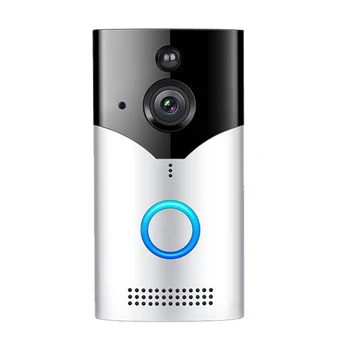 1080P Inalámbrico Timbre de la puerta de la Cámara WiFi con Detector de Movimiento, Sistema de Seguridad para el Hogar Impermeable de Vigilancia de Vídeo Timbre de la puerta de la Cámara