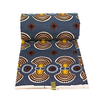 Última África Impreso Batik de Tela Auténtica Cera de Patchwork Poliéster Tissu Para Mujer de Vestir Fabricación de Artesanía BRICOLAJE Ankara Material