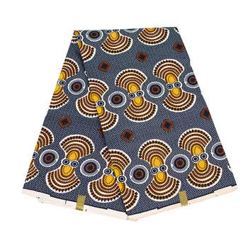 Última África Impreso Batik de Tela Auténtica Cera de Patchwork Poliéster Tissu Para Mujer de Vestir Fabricación de Artesanía BRICOLAJE Ankara Material