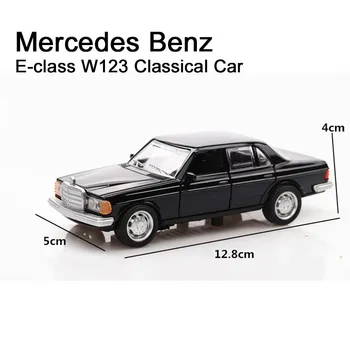 1/36 en Caja Modelo de Simulación de Coches de Juguete Mercedes Benz E-clase W123 Coche Clásico Retro Cars Tire hacia Atrás Bugatti Modelo de 2 puertas se Abrieron