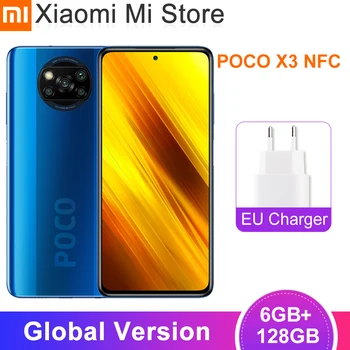 La Versión Global de Xiaomi POCO X3 NFC del Smartphone de 6 gb de RAM 128 GB ROM Snapdragon 732G Octa Core 64MP 5160mAh Batería 33W de Carga Rápida