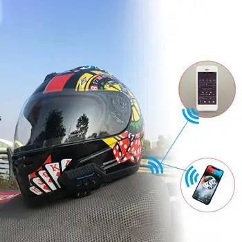 Casco Auricular Inalámbrico Bluetooth V4.1+EDR Auriculares Compatible con la Motocicleta Scooter Cascos para Hablar con Manos Libres