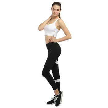 Las mujeres mallas de Compresión de Yoga Pantalones Deportivos Pantalones de Gimnasio de Fitness Running Leggings de Rayas Slim Pantalones de Fitness Pantalones de Cadera