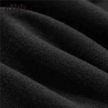 ELFSACK Harajuku Láser Negro Impreso Suelto Casual T-Camisas de las Mujeres,2020 Otoño ELF Completo de la Manga coreano Ladeis Básico Diario Tapas