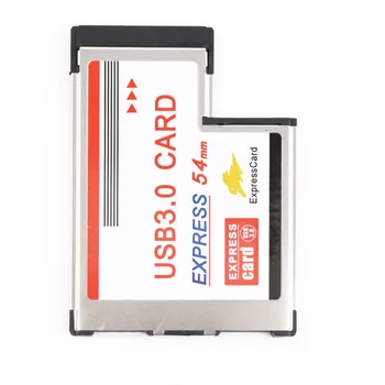 Express Card 54 a USB 3.0 Tarjeta de 54mm Express USB, PCMCIA 2 Puertos de la Tarjeta de Adaptador de Tasa de Transferencia de Hasta 5 gbps Para Windows XP/Vista/7