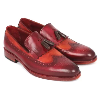 Los hombres de Cuero de Moda los Zapatos de Tacón Bajo Fringe Zapatos de Vestir Zapatos brogues de la Primavera de Tobillo Botas Vintage Clásico Masculino Casual HA565