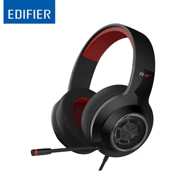 EDIFIER G4 SÍ 3.5 mm Headset Gaming Unidad de Controlador de 40 mm L-Tipo de Enchufe Super Bass Auriculares con Micrófono para PUBG Smartphone, PC Gamer