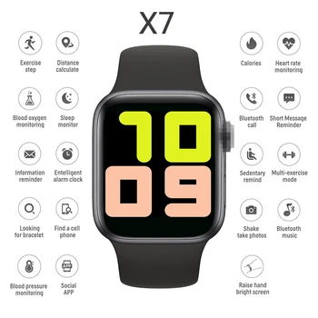 IWO MAX 2 X7 Bluetooth Reloj Inteligente de llamadas Completa de la Pantalla Táctil de los Deportes de la Aptitud de seguimiento de la Frecuencia Cardíaca Presión Arterial Smartwatch Podómetro