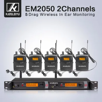 Inalámbrico en el oído profesión de Monitor de Sistema 5 en el oído de sistemas de monitoreo inalámbrico de monitor de escenario del sistema IEM 5 de petaca monitor