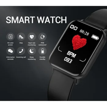 Inteligente Reloj de Deporte R16 Android IOS de la Frecuencia Cardíaca Presión Arterial OXY Pulsera Sueño de Fitness Tracker las Mujeres de los Hombres de Color de Mensaje de Llamada Banda