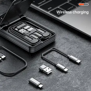 Budi Multi-funcional del Banco del Poder de la Caja de Micro USB Puerto USB/iPhone C 10000mAh Banco de Carga Cable de Alimentación Universal Para Xiaomi Mu G4K5