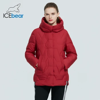 Icebear 2020 nuevo invierno abrigo de mujer femenina slim-fit con capucha parka de algodón de la moda de las señoras de la ropa GWD20305I
