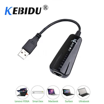 Kebidu USB a RJ45 10/100Mbps Ethernet Tarjeta de Red Lan Gigabit Internet para Windows 7/8/10/XP USB Ethernet Adaptador Ethernet USB