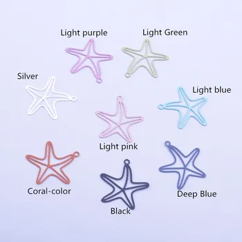50pcs AC10953 17*18 mm de Latón Estrellas de mar Encantos de los Animales de la Joyería Colgante