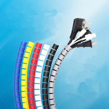 Hermosa PE de plástico cable en espiral envoltura de Evitar que se enrede con envoltura retráctil de cable de cable trenzado de la manga de protección
