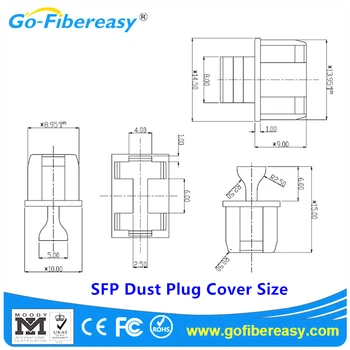 ROHS de gel de Sílice de Fibra de interfaz Ethernet Switch plug SFP polvo tapón de la cubierta/SFP/ tapón de SFP de la cubierta de polvo