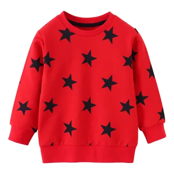 Saltando Metros Ropa de Bebé de Estrellas Sweatershirts de Otoño en Primavera camisetas Estrellas de Impresión de Camisetas de Algodón para Niñas y Niños, Ropa