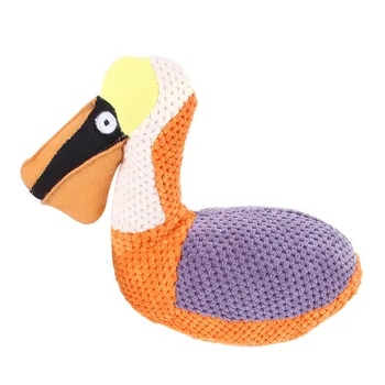 Mordedura de perro squeak juguete de cuerda juguetes interactivos lindo pingüino Flamingo pato animal de pana juguetes Perro Masticar molares juguetes de mayoreo