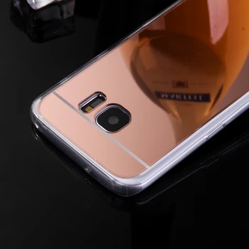 De lujo Estuche para Samsung Galaxy J1 J5 J7 2016 J2 J3 S3 S4 S5 Espejo Caso de TPU de nuevo la Cubierta del Teléfono para Samsung Galaxy S7 S6 Edge +