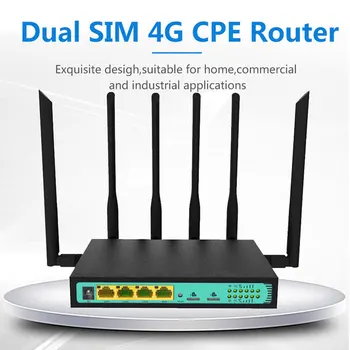 3g 4g lte Dual SIM Tarjeta Wifi del Router Repetidor Para Oficina Industriales, Hogar, 300Mbps openWRT LEDE Inalámbrica de wifi del Router Módem VPN