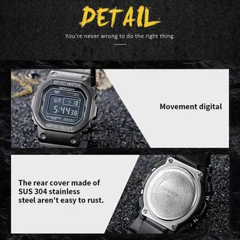 SANDA Deporte para Hombre de los Relojes de la Marca Superior de Lujo Casual Reloj de Acero Inoxidable de la Marca de Negocios Impermeable Reloj Digital Relogio Masculino