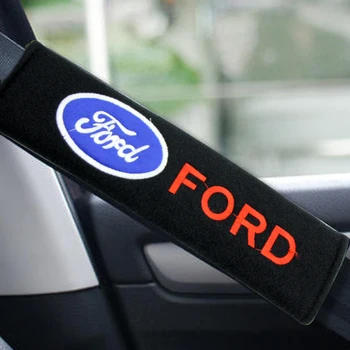 2pcs de Algodón Coche Insignia de Cinturón de seguridad de Hombro de Protección Amortiguador para Ford Focus 2 3 1 MK2 MK3 MK1 Fusión Accesorios