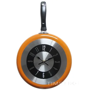 12 Reloj de Pared de Diseño Moderno de la Cocina Sartén de Metal Reloj de Estilo de la Moda de la Decoración del Hogar, Reloj Grande Horloge Murale Wanduhren