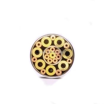 21 Tipos de Diseño de 6mm Mosaic Pin Remaches para el BRICOLAJE Cuchillo el Tornillo de la Manija Decorar Estilo Exquisito Mango del Cuchillo Herramienta de Remaches Longitud de 9 cm