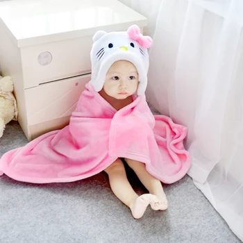 Manta de bebé Saco de Dormir de Franela 3D con Capucha de Manta Pañales Para los Niños de Infantil de Sobres Para los recién Nacidos Albornoz de Toalla Comhoney