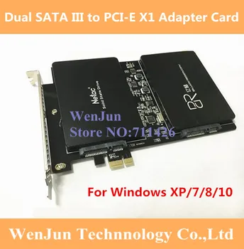 1PCS/LOT DEBROGLIE DB-23561 Dual SATA III a PCI-E X1 Expansión de la tarjeta de adaptador para Mac Pro 3.1-5.1 OSX10.8-10.14