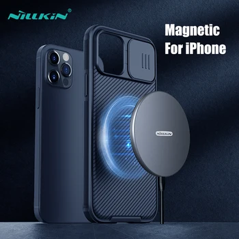 Magnético Caso Para el iPhone 12 Pro Max Nillkin CamShield Cámara de Diapositivas Proteger la Privacidad de la contraportada para el iPhone 12 de Caso 6.1