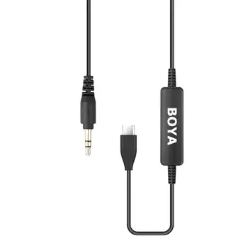 BOYA 35C-USB C 3.5 mm a USB Tipo-C del Conector del Cable de Audio de 3.5 mm Auto-alimentado Micrófonos para ser Utilizado con USB Tipo-C Jack