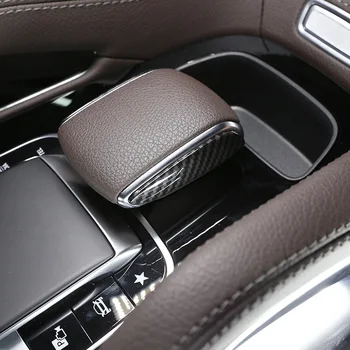 Para Mercedes Benz GLE GLS Clase W167 X167 2020 ABS de fibra de Carbono en la Consola central de Cambio de Engranaje Lado del Mango de la Decoración de Accesorios