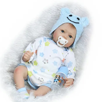 NPK Muñeca Reborn 55 CM de Silicona Suave Renacer Muñecas del Bebé recién nacido bebé real Muñecas Para Niñas bebes reborn bonecas