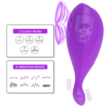Clítoris, Chupando Vibrador de Ballenas Forma 2 Agujeros de Vibración de la Cola Clítoris Tonto Estimulador de Clítoris de Juguetes Sexuales para las Mujeres la Masturbación