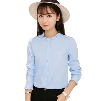 2020 Primavera Nuevas Mujeres Blusa de Arco Cinturón de Volantes de Manga Larga Sólido Señora de la Oficina Elegante Camisetas de Outwear Tops Más el Tamaño 4XL 5XL