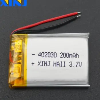 XINJ 10pcs 3.7 V 200 mAh de polímero de litio de la batería de lipo del Li-ion de la célula 402030 Para reproductor de Música MP3 de GPS Sat nav del coche DVC Cámara del coche de DVR