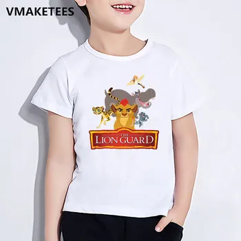 Hijos del Rey León, Personaje de dibujos animados de Impresión T-shirt Niños Ropa Divertida de Niños y Niñas de Verano Blanco de la camiseta del Bebé