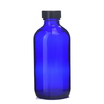 Pack de 4 250ml Vacío de Cristal Azul de la Botella de Spray con Gatillo Pulverizador de Almacenamiento de la Tapa de Pizarra Etiquetas para los Productos de Limpieza de Plantas de 8 Oz