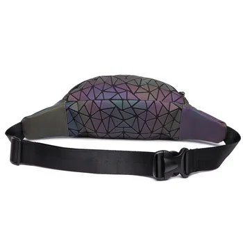 La moda Luminoso Bolsos de las Mujeres de la Cintura riñoneras riñonera Marca de Lujo de Cuero Bolso de Pecho Geométrica de la bolsa de Cintura Paquetes de Cartera