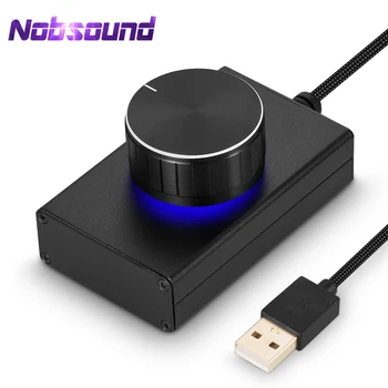 Nobsound Equipo Mini Altavoz USB Controlador de Volumen de Audio sin Pérdidas Ajustador para el Reproductor Multimedia, TOMO la Perilla del Interruptor de la Llave de Silencio