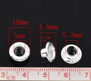DoreenBeads de Cobre Europeo, Estilo de Perlas de Ojales Ojales Núcleos Plateado Plata de la Joyería de BRICOLAJE(Ajuste de Cuentas Agujero: 5.5 mm) 10 mm x4mm,500PCs