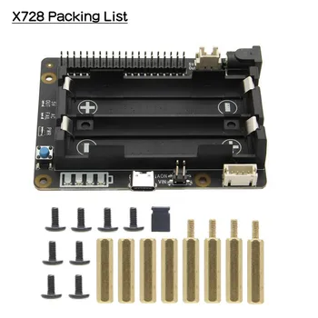 X728 V1.3 UPS SOMBRERO y de Gestión de Energía de la Junta con el suministro de Energía, función De encendido & Apagado Seguro & AC Detección de Pérdida de Energía para Raspberry Pi