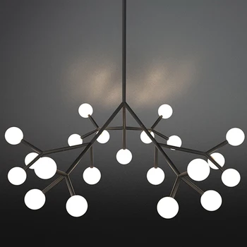 Nórdicos sala de estar araña lámpara moderna de la burbuja de la bola de la entrega de la luz de restaurante de la lámpara de la personalidad creativa lámpara de araña de luces