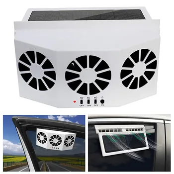 Auto Auto Ventilador Extractor 3 Cooler Ventilador Solar Energía De Escape De Aire Enfriador De Aire Acondicionado Caja Fuerte